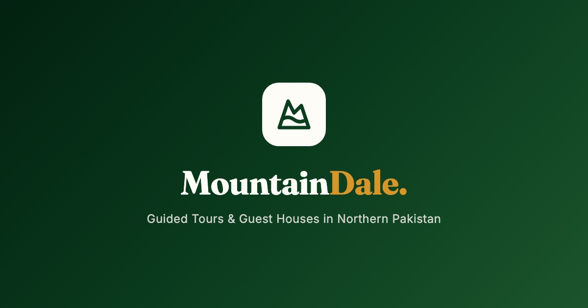 Hero section of the MountainDale website